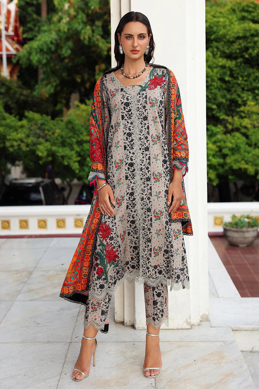 3-PC Unstitched Embroidered Linen Collection