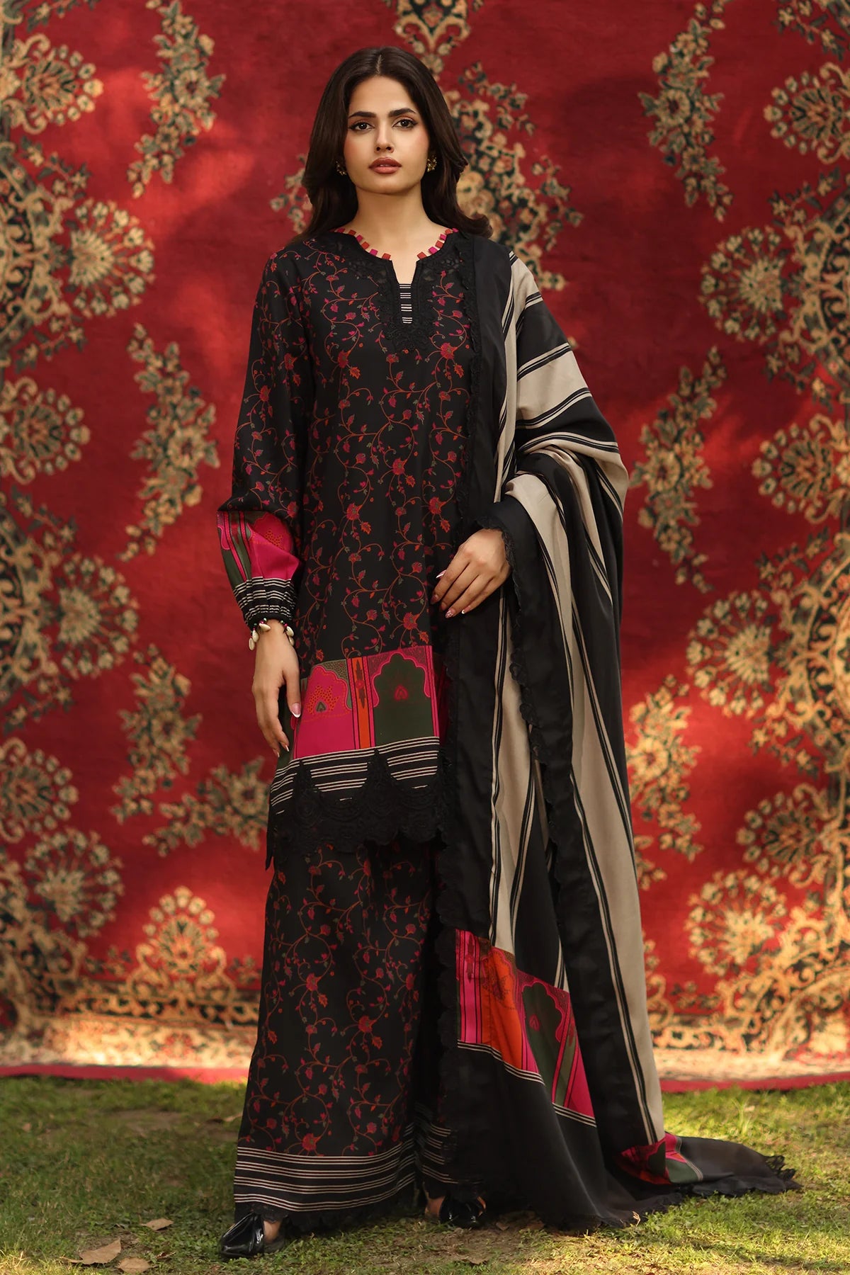 3-PC Unstitched Embroidered Linen Collection