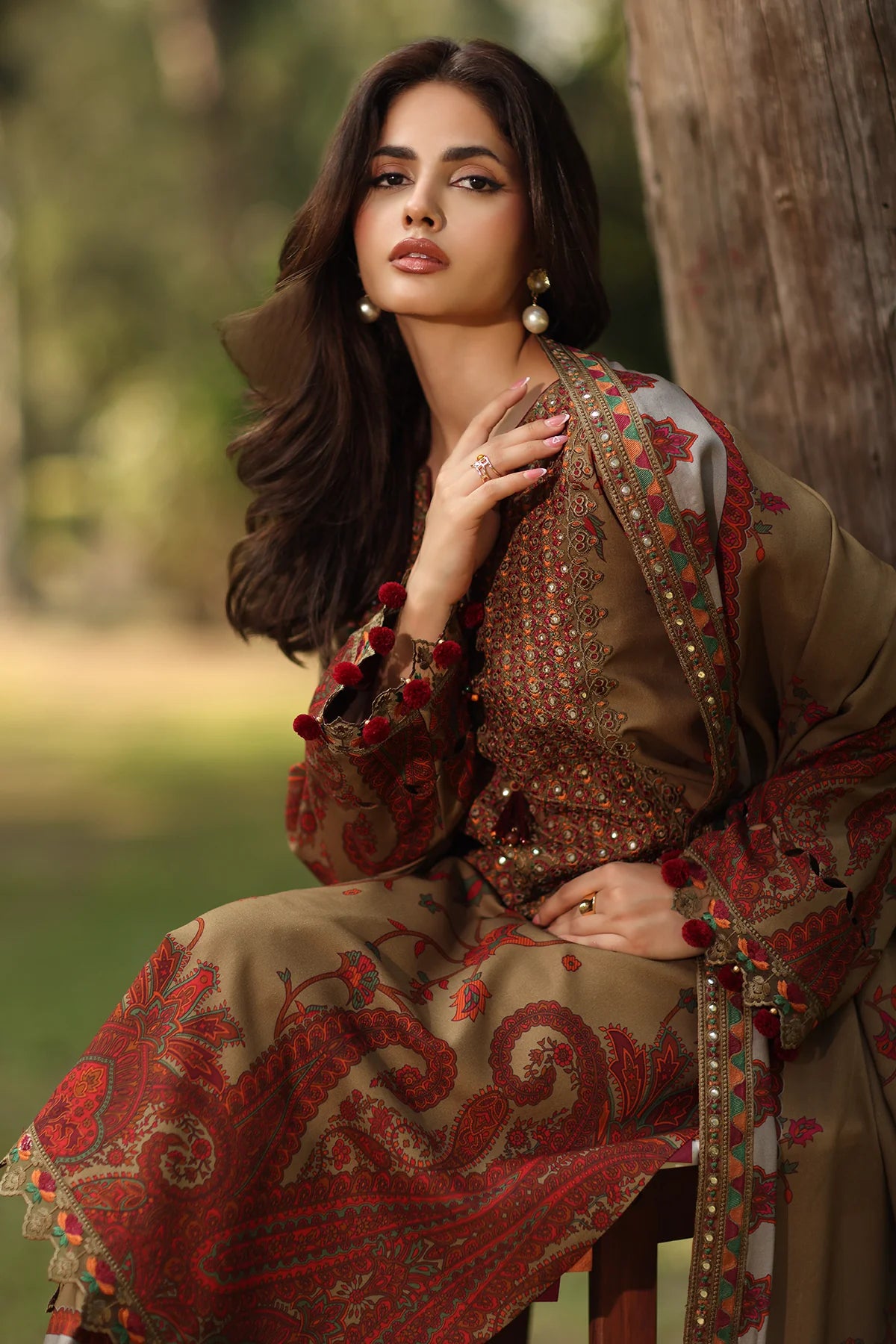 3-PC Unstitched Embroidered Linen Collection