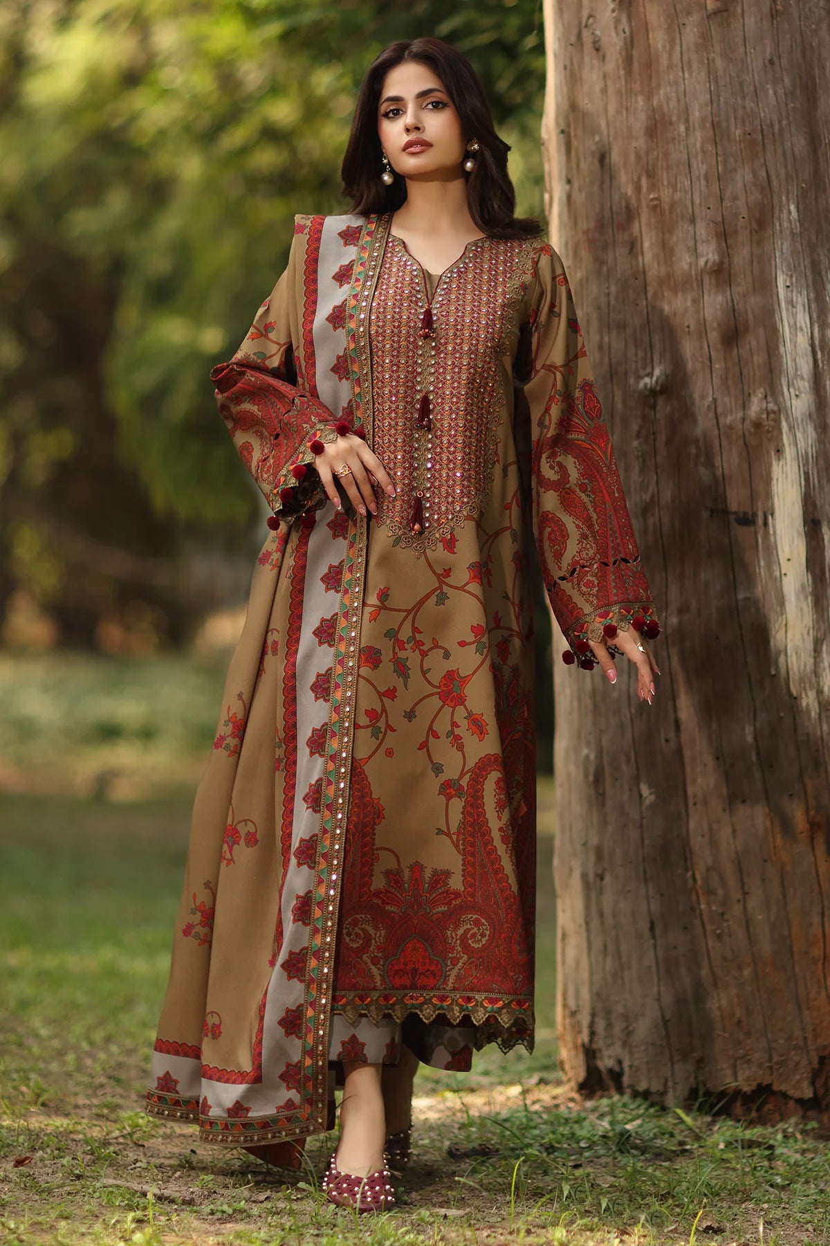 3-PC Unstitched Embroidered Linen Collection