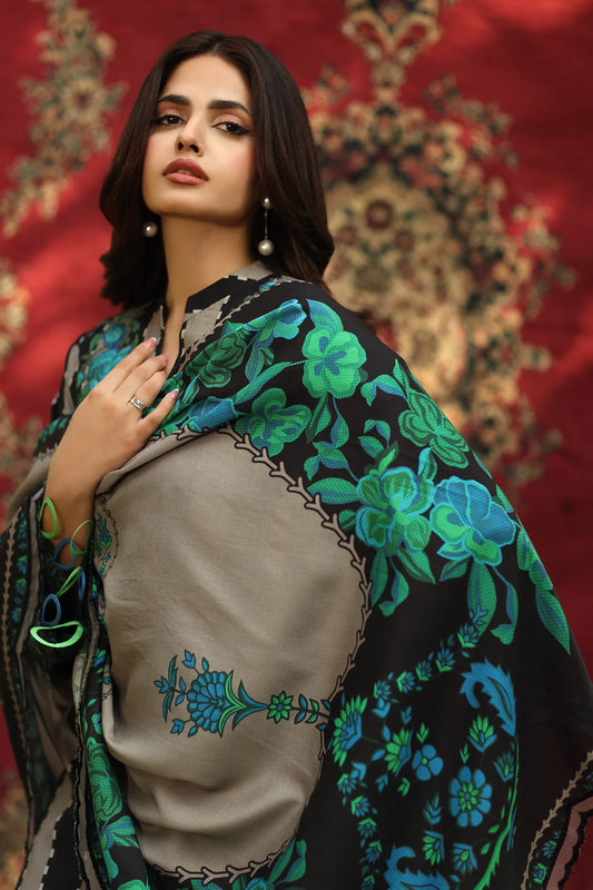 3-PC Unstitched Embroidered Linen Collection