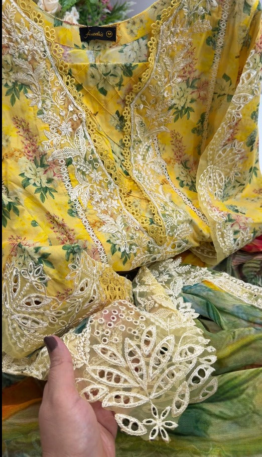 Stitched UnStitched 2PC & 3PC Premium Emb Lawn