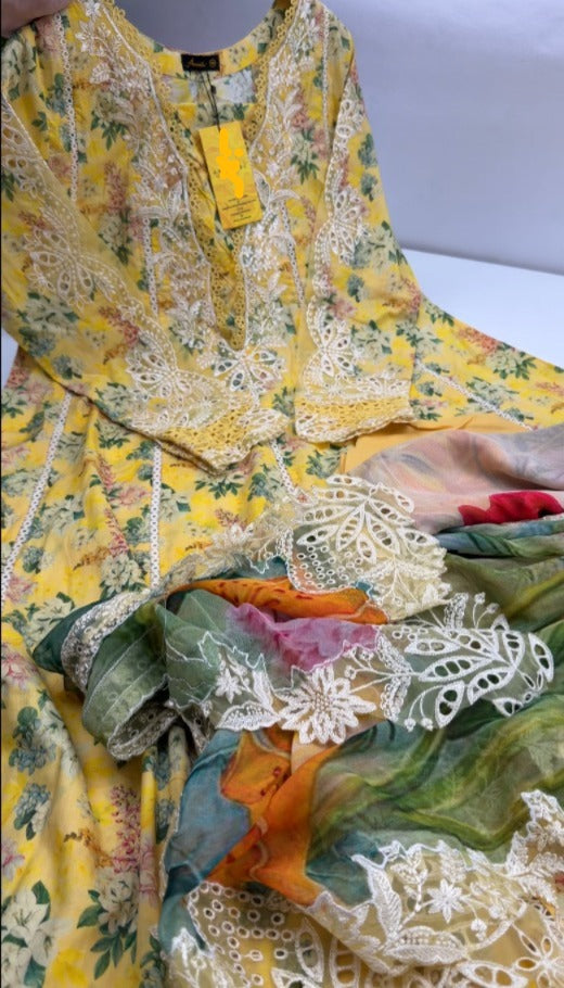 Stitched UnStitched 2PC & 3PC Premium Emb Lawn