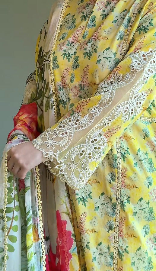 Stitched UnStitched 2PC & 3PC Premium Emb Lawn