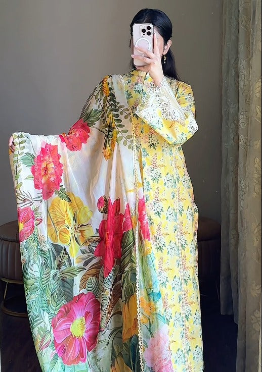Stitched UnStitched 2PC & 3PC Premium Emb Lawn